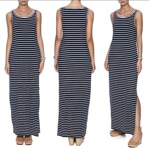 THML Embroidered Maxi Dress Stripes Size L